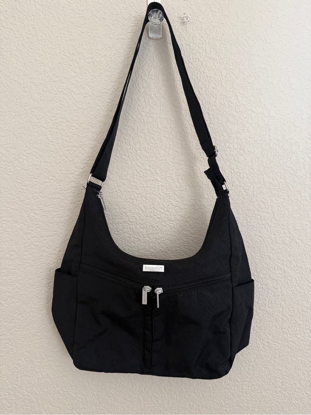 Baggallini Black Everyday Shoulder Bag Crossbody Patterned